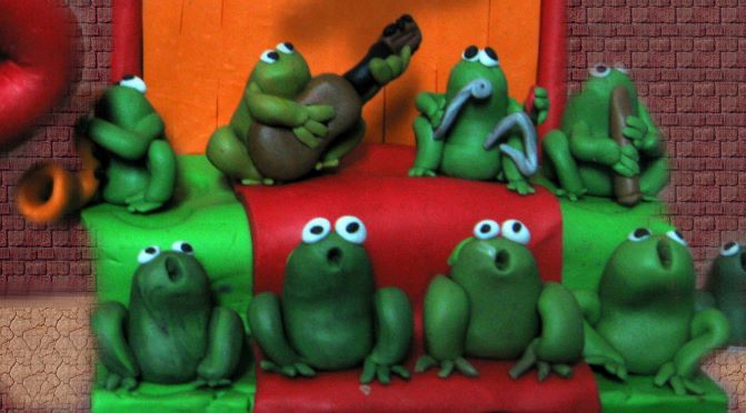 מקהלת צפרדעים מפלסטלינה